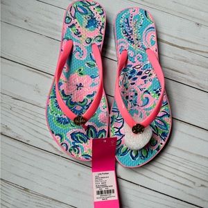 Pool Flip Flop Size 9/10 NWT Lily Pulitzer Blue Horizon